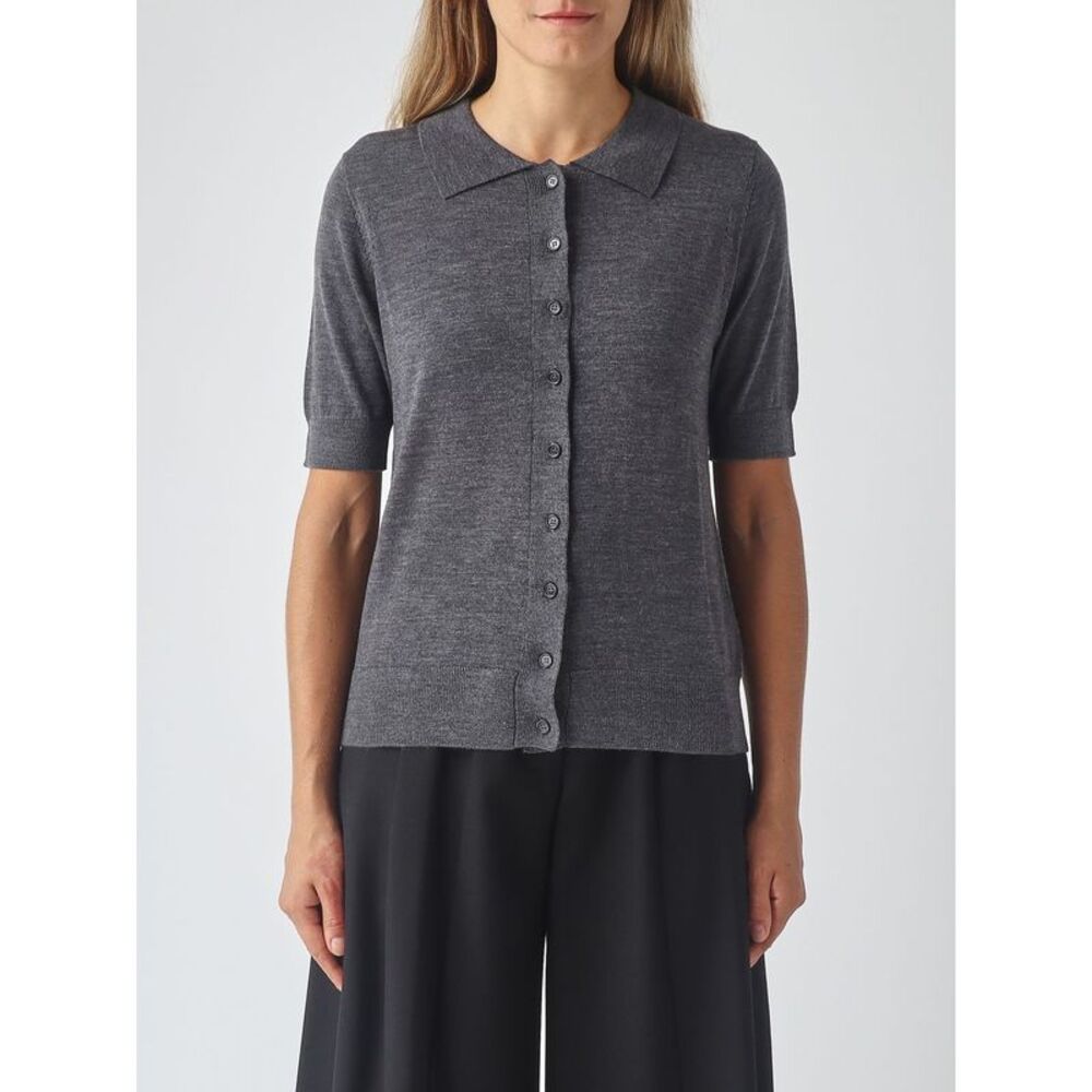 Meimeij Women Meimeij Short-Sleeved Slim Fit Cardigan In Pure Virgin Wool